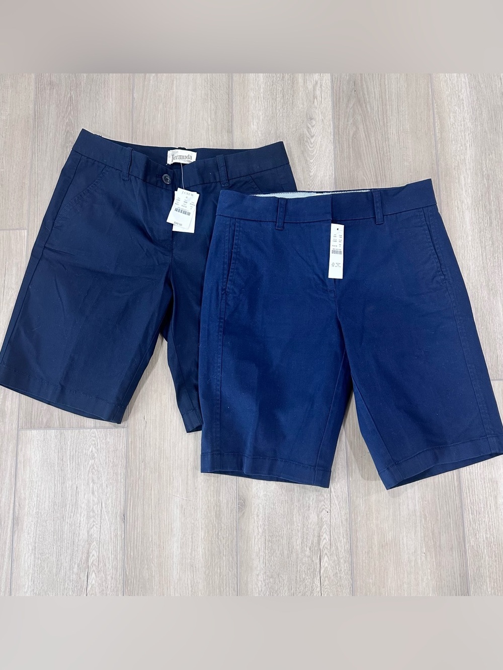 NWT J.Crew women’s Bermuda shorts bundle navy blue size 2
